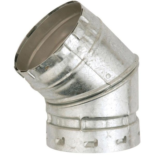 Ameri-Vent 3E45 Elbow, 3 in Connection, 00180012 Gauge, AluminumSteel, Galvanized 3000000000000000106184517130664004033968078848